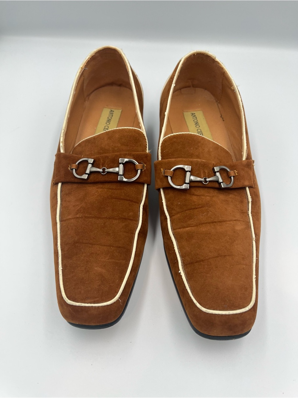 Men’s Size 11 Brown Suede Horsebit Loafers Slip On Dress Shoes Antonio Cerrelli